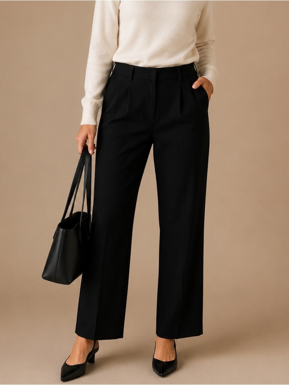Max Studio Black Ankle Dress Pants Career Office Business Casual Size 12